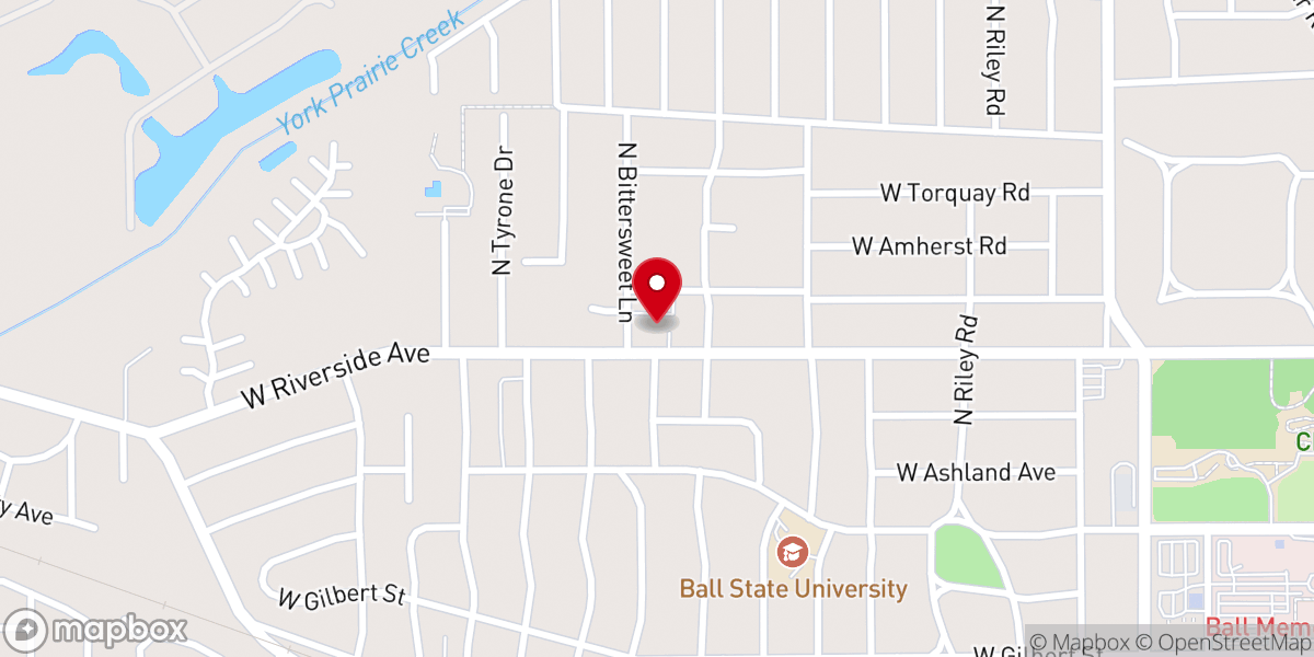 Map showing location of Riverside Avenue Baptist Church