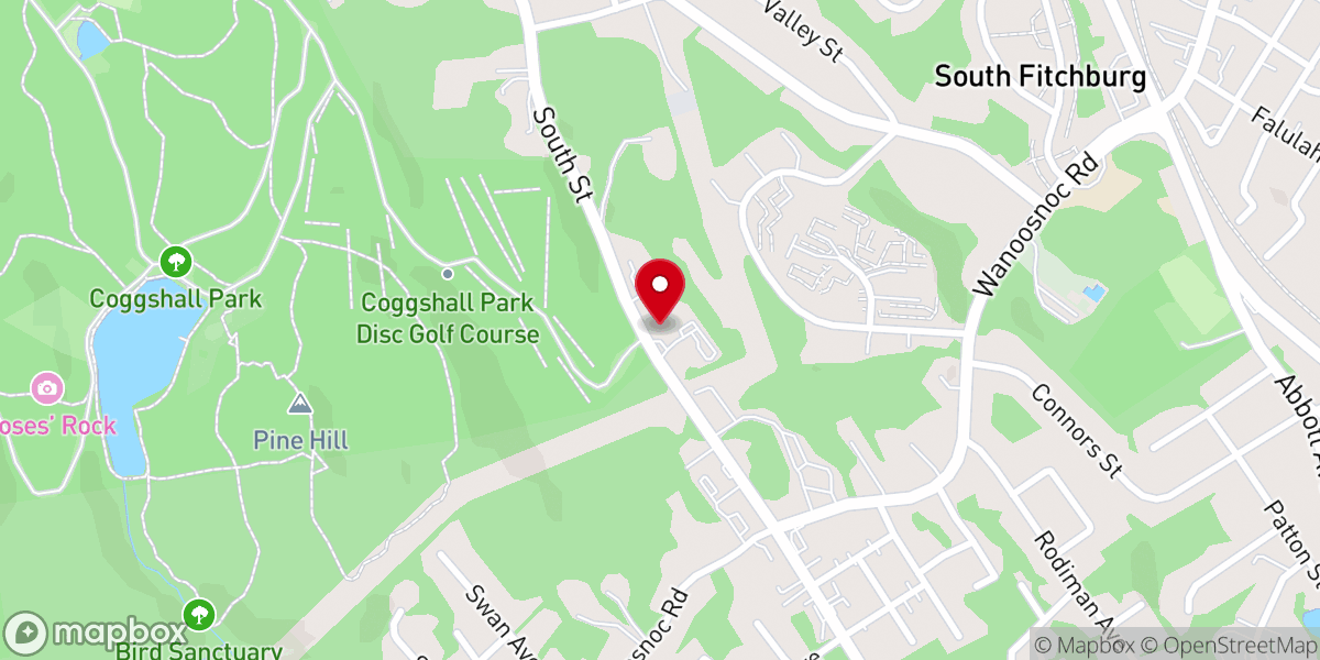 Map showing location of Fitchburg Church of the Nazarene