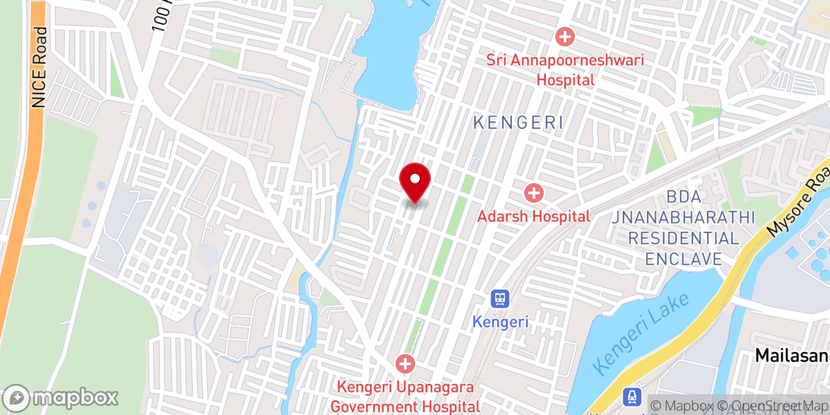 Map showing location of C.S.I Shalom Church - Kengeri