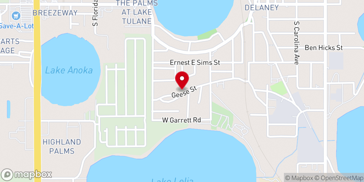 Map showing location of Jireh Praise Apostolic Worship Center