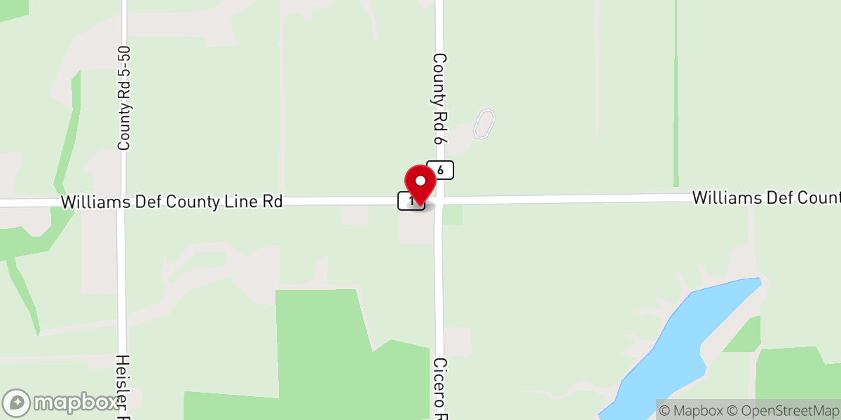 Map showing location of Zion Evangelical Lutheran Church