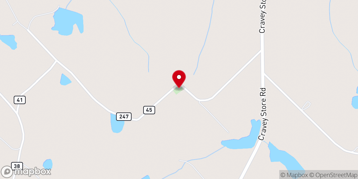 Map showing location of Rebecca Baptist Church