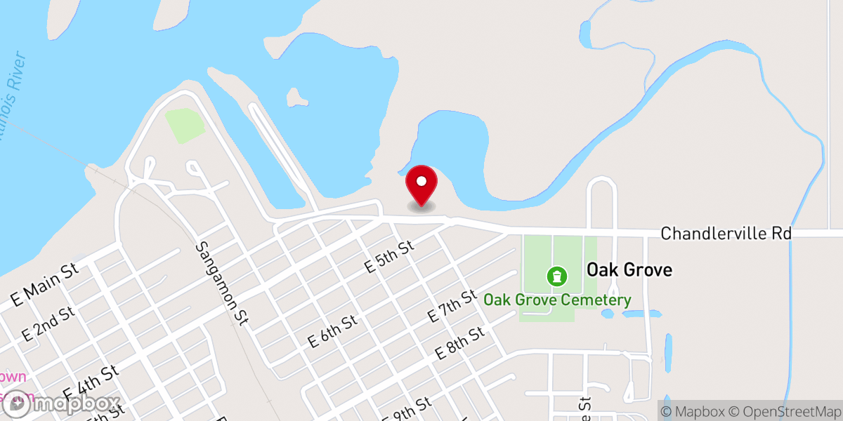 Map showing location of Calvary Baptist Church