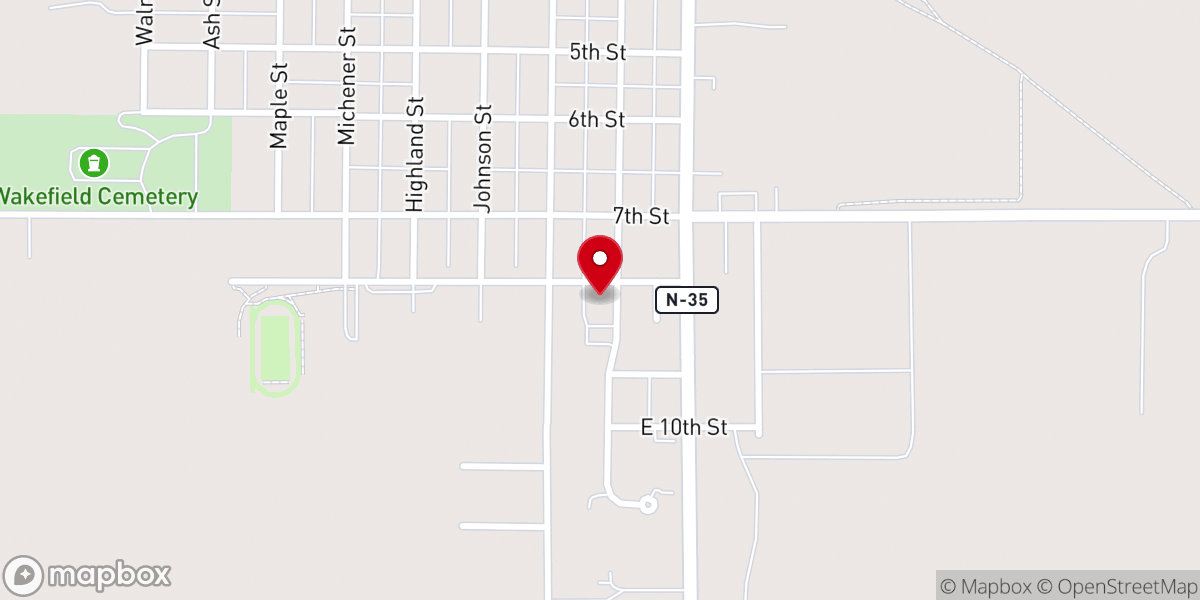 Map showing location of Evangelical Covenant Church