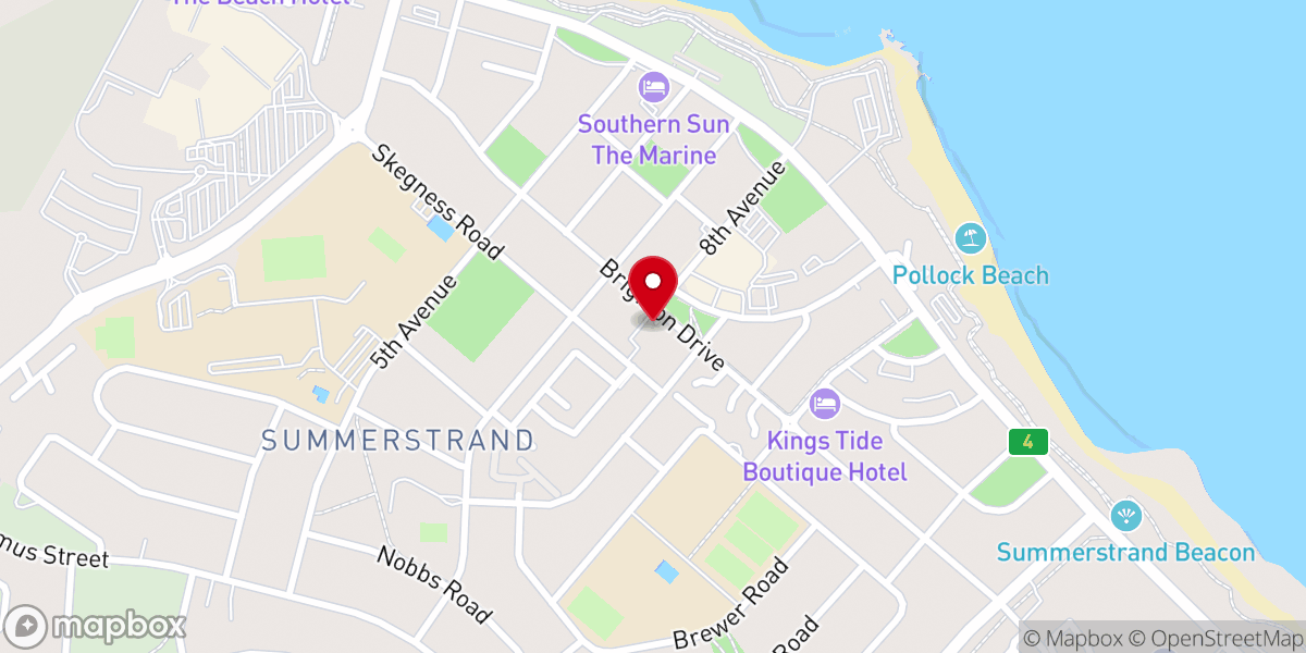 Map showing location of REACH Summerstrand