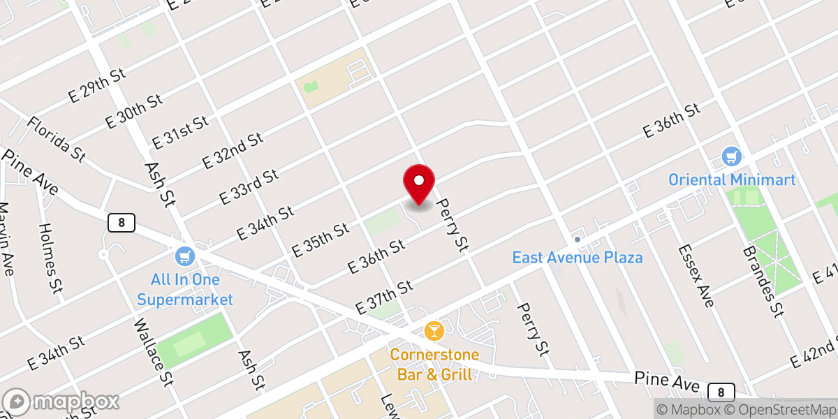 Map showing location of Emmanuel Presbyterian Church