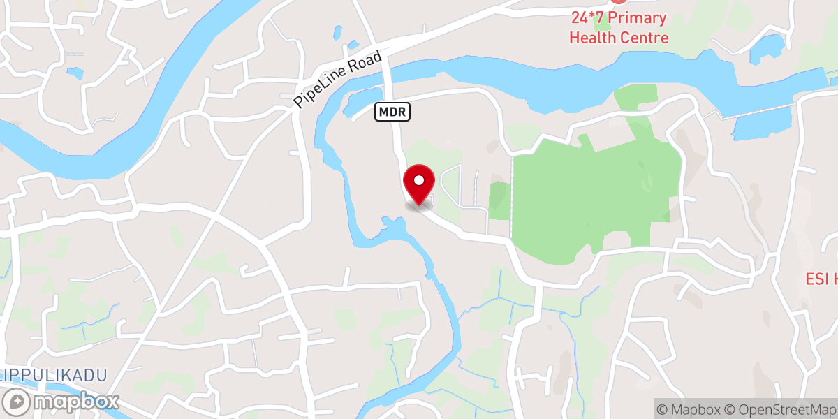 Map showing location of Ponpally St George Jacobite Syrian Orthodox Church
