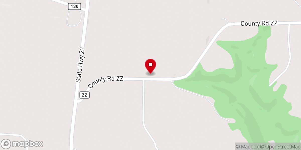 Map showing location of North Dodgeville Church
