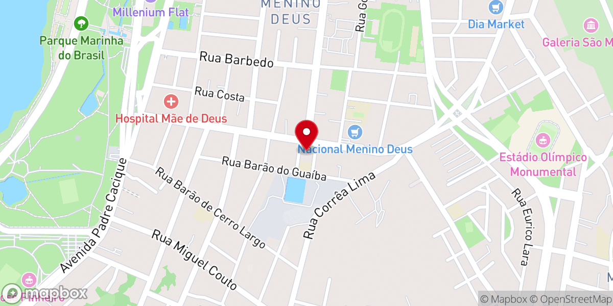 Map showing location of Paróquia Menino Deus