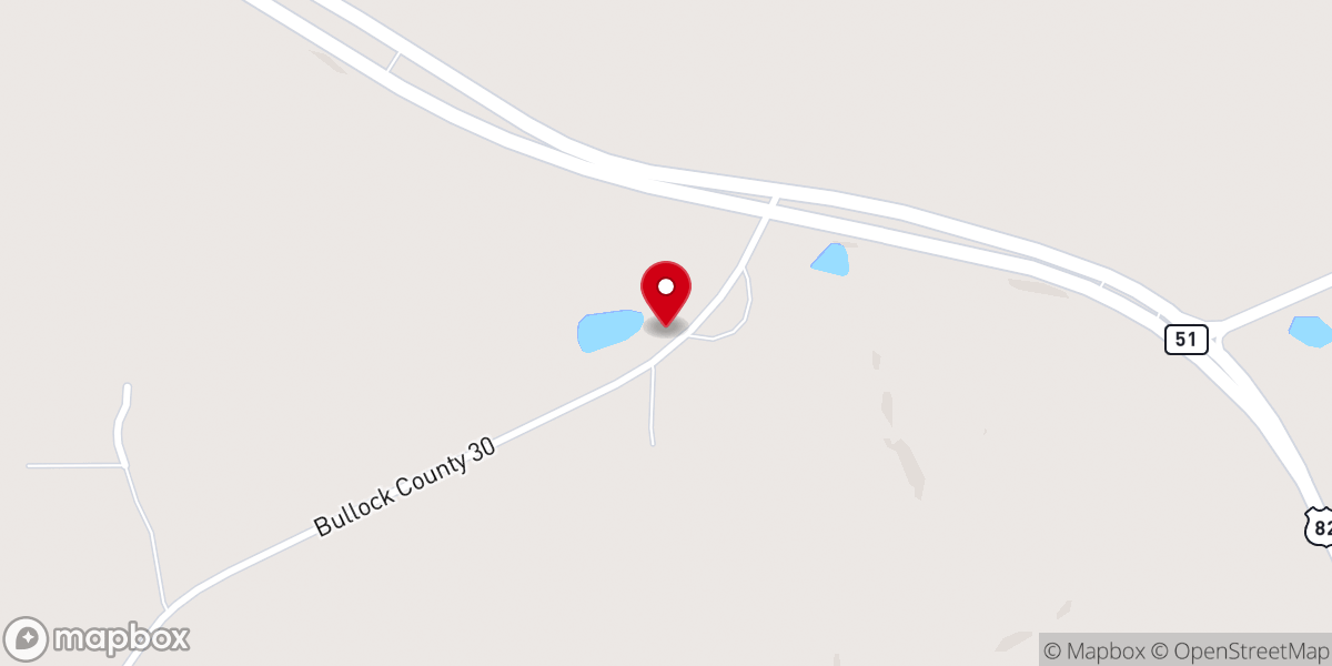 Map showing location of Old Pine Grove Church