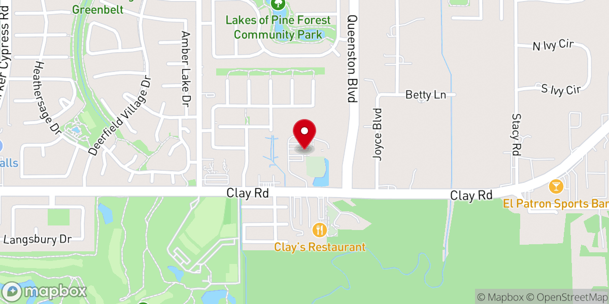 Map showing location of Hosanna Houston Church