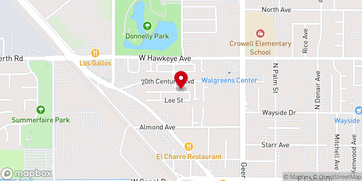 Map showing location of Dawson Wheeler Ministries