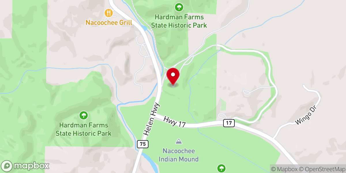 Map showing location of Hardman Farm Historic Site