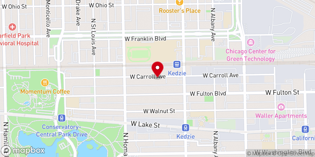 Map showing location of Joshua Missionary Baptist Church