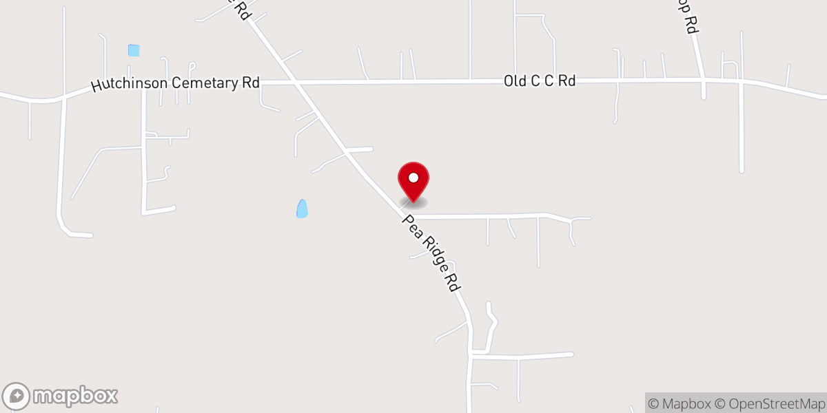 Map showing location of Blood River Baptist Church