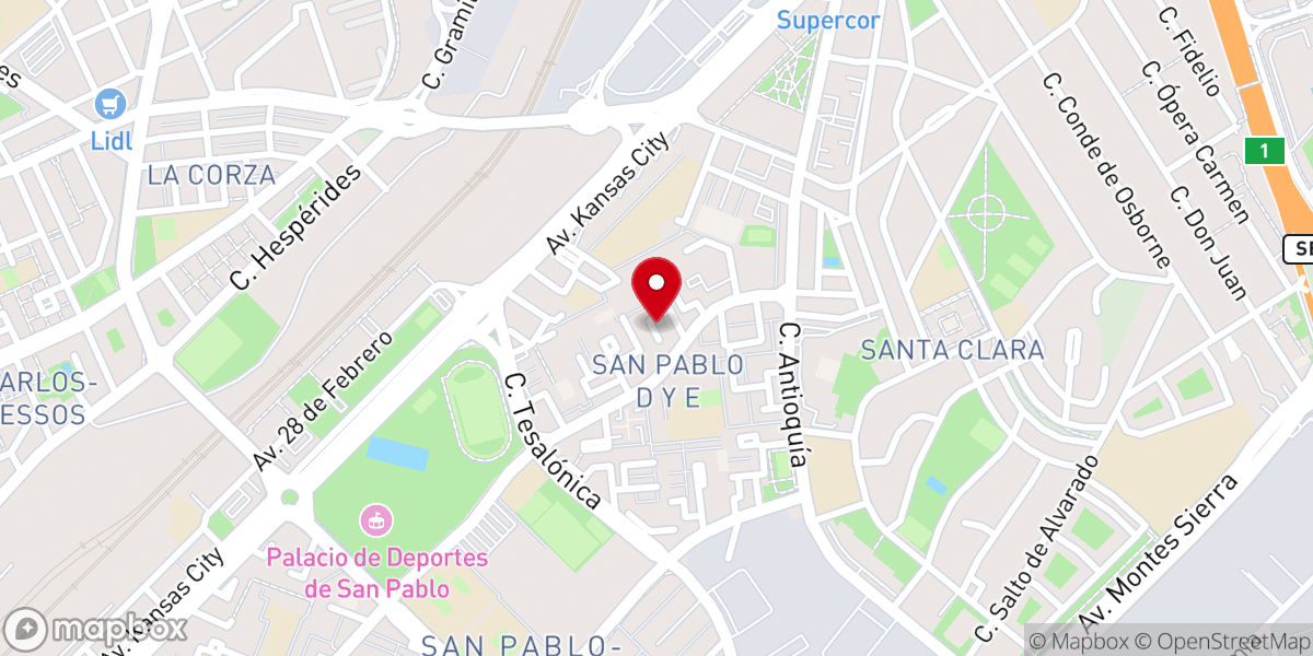 Map showing location of Plaza Algabeño
