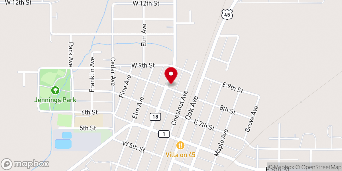 Map showing location of Christ Fellowship Church