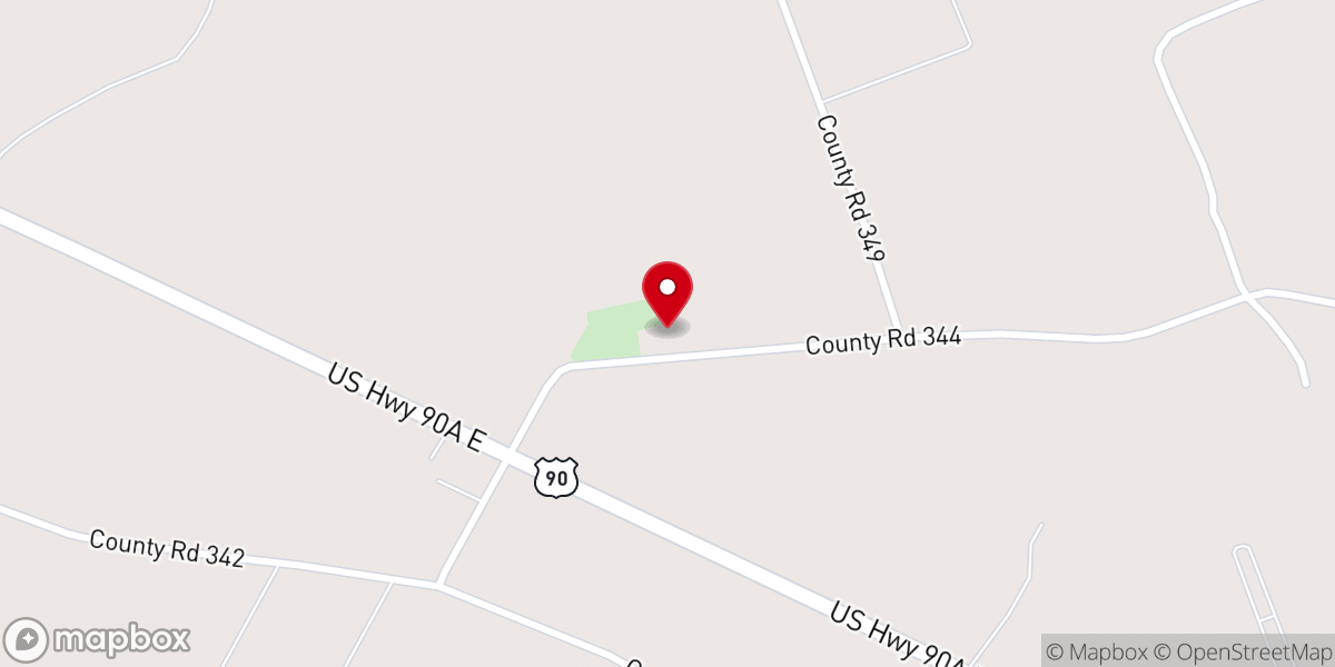 Map showing location of Evans Chapel