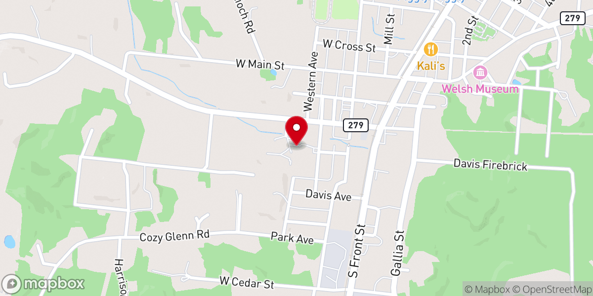 Map showing location of Humble Church