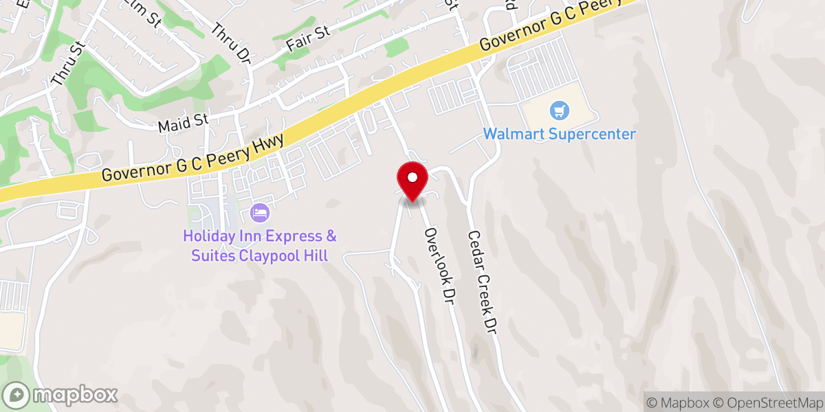 Map showing location of Emmanuel Baptist Church