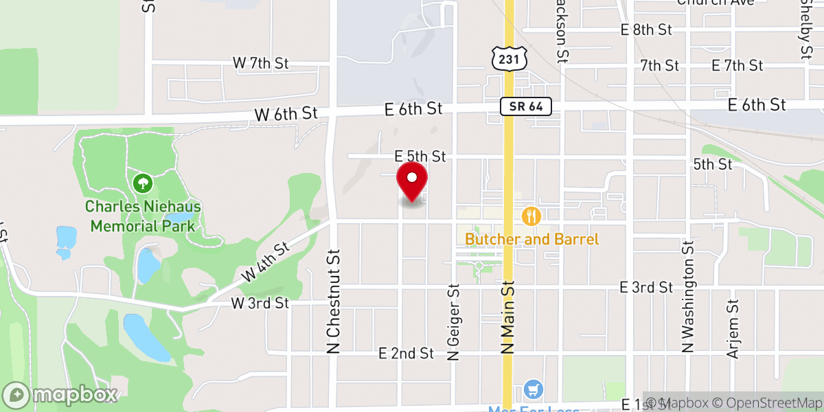 Map showing location of Salem United Church of Christ