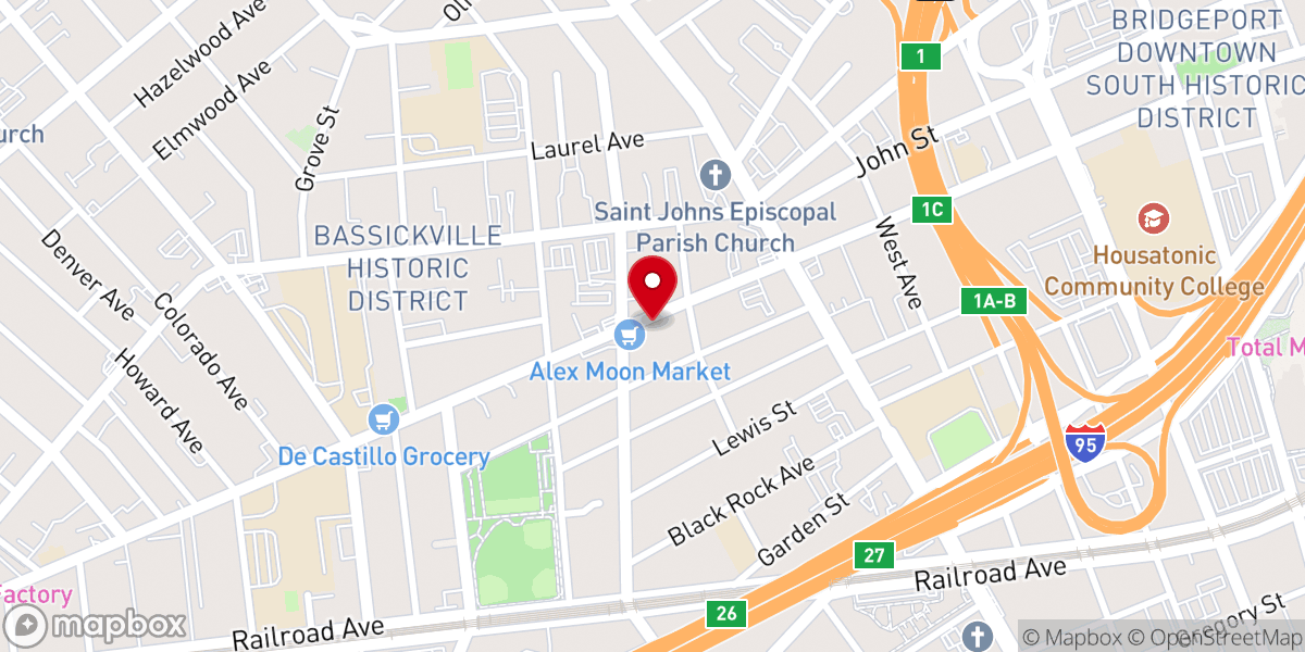 Map showing location of Iglesia Bautista El Calvario