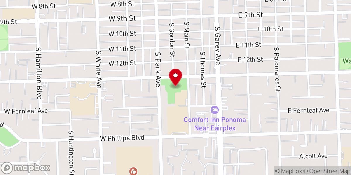 Map showing location of Tony Cerda Park