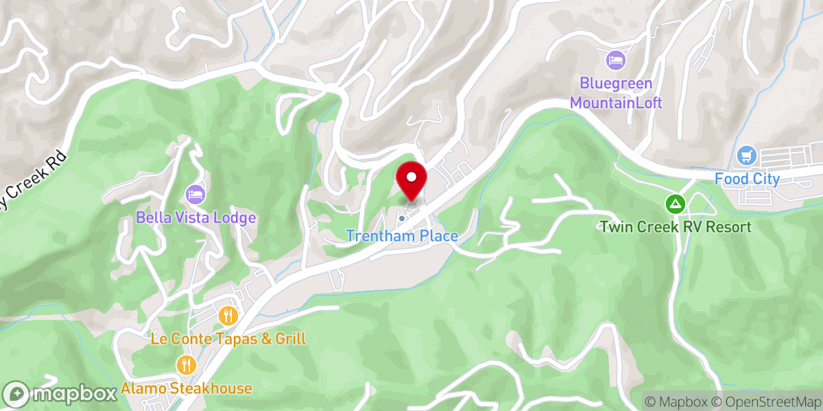 Map showing location of Smoky Mountain Resort Ministries