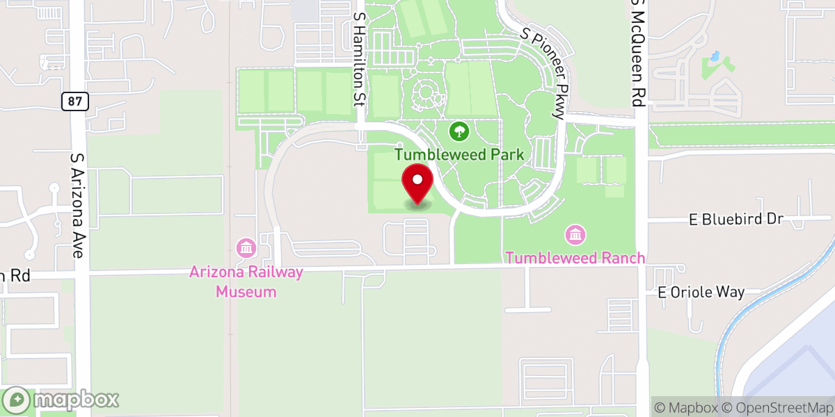Map showing location of Desert Revival Church