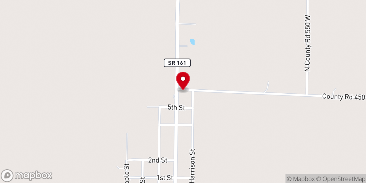 Map showing location of Richland General Baptist Church