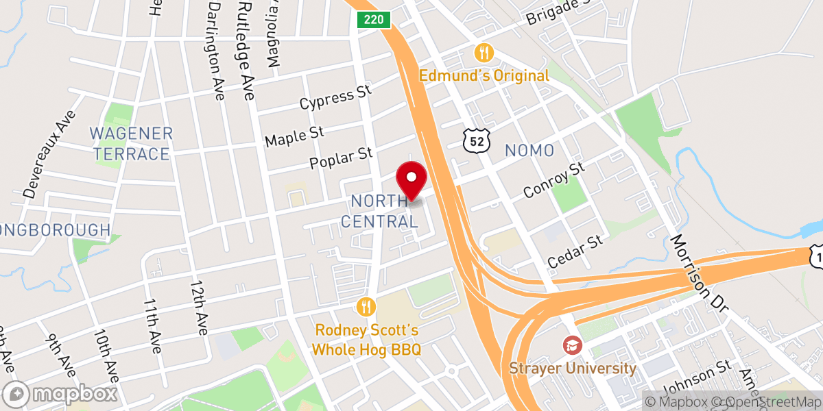Map showing location of Grace Tabernacle Church