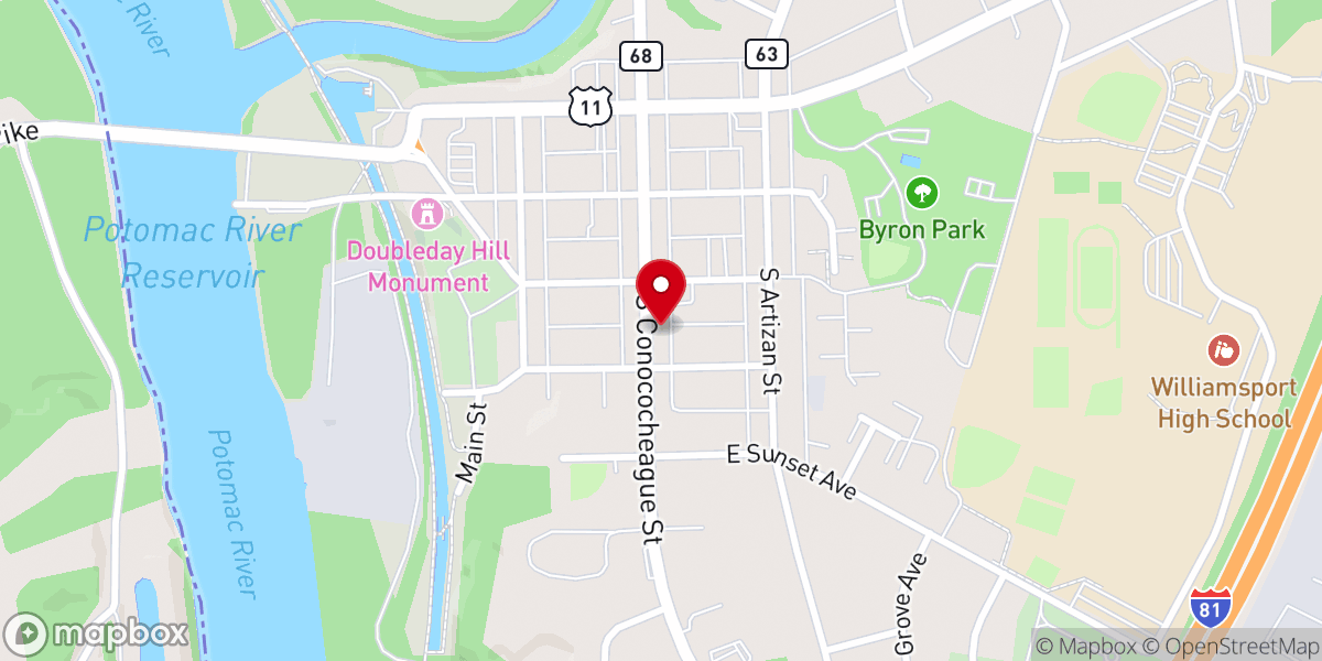 Map showing location of Calvary Temple Church