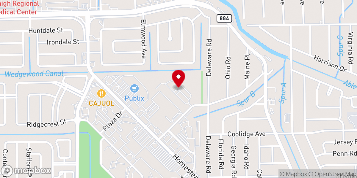 Map showing location of Fountain Crest Retirement Community