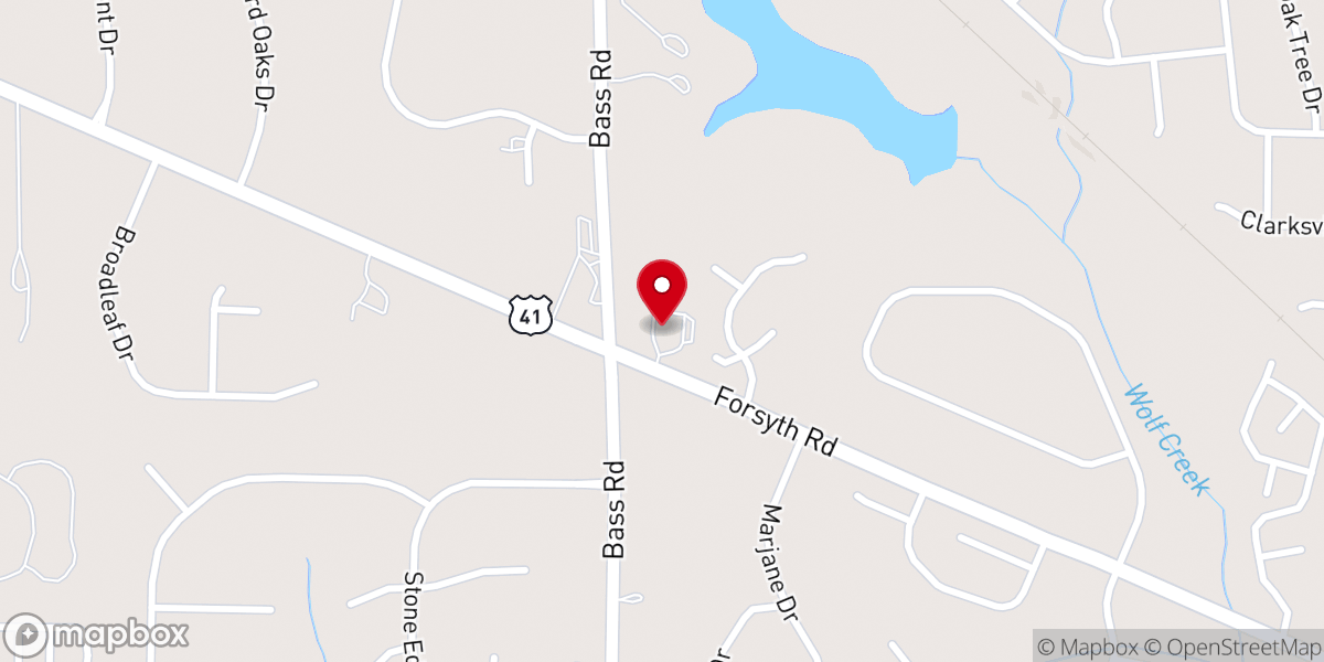 Map showing location of St. Andrews Presbyterian Church