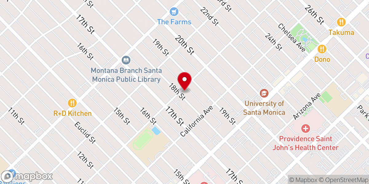 Map showing location of Church of the Nazarene