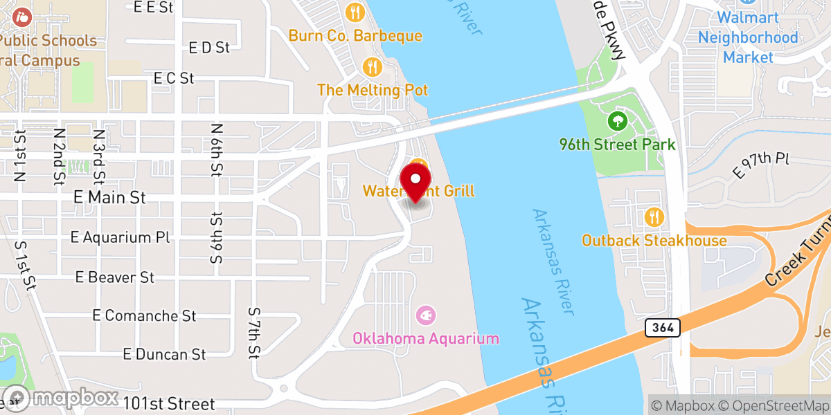 Map showing location of Holiday Inn Express & Suites Jenks by IHG