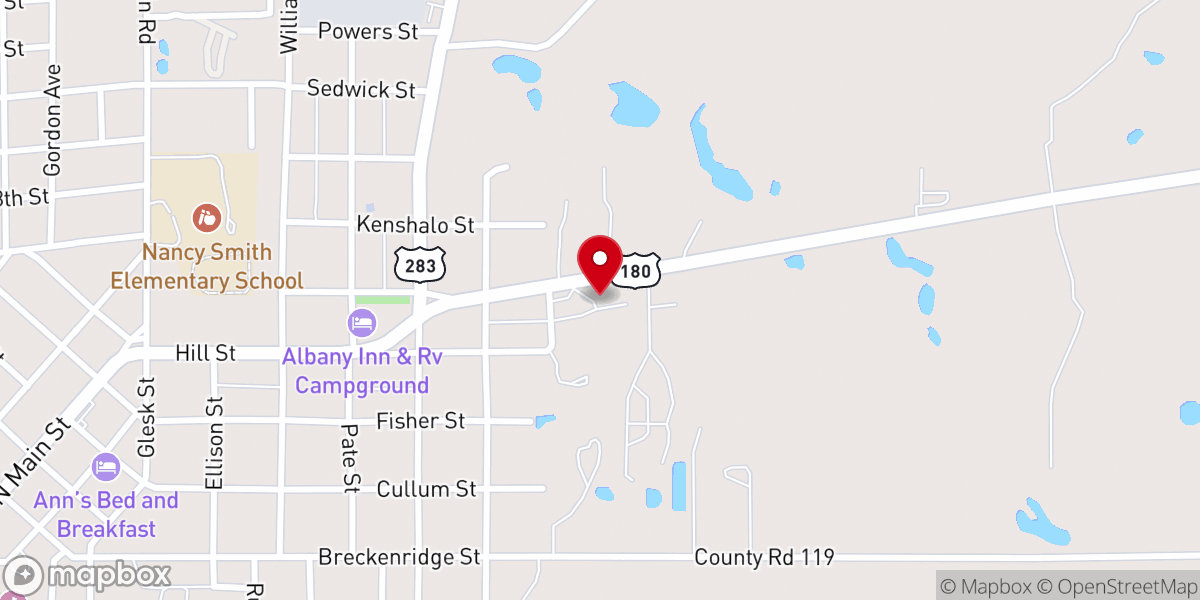 Map showing location of Trinity Lutheran Church