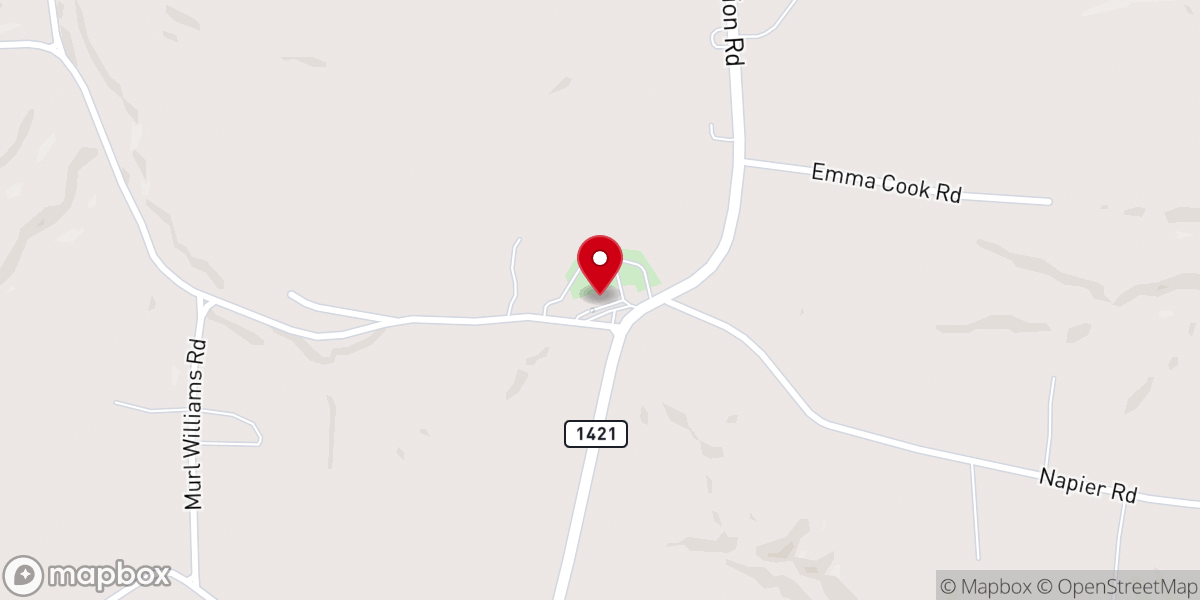 Map showing location of Mt Union Methodist Church