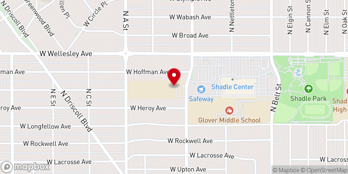 Map showing location of St. Charles Catholic Church
