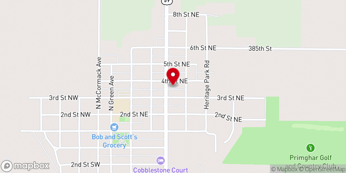 Map showing location of Grace Lutheran Church