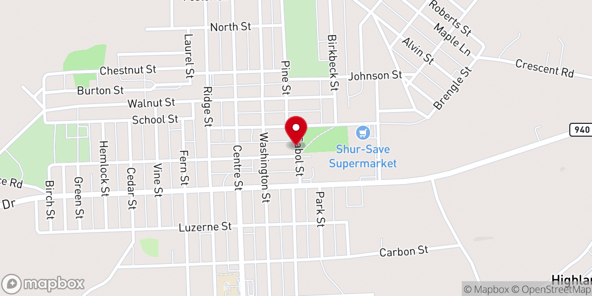 Map showing location of St Luke's Lutheran Church