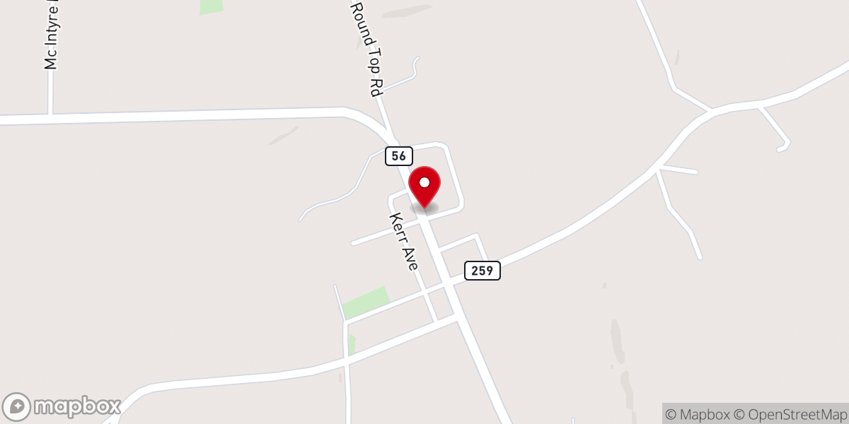 Map showing location of Calvary United Methodist Church
