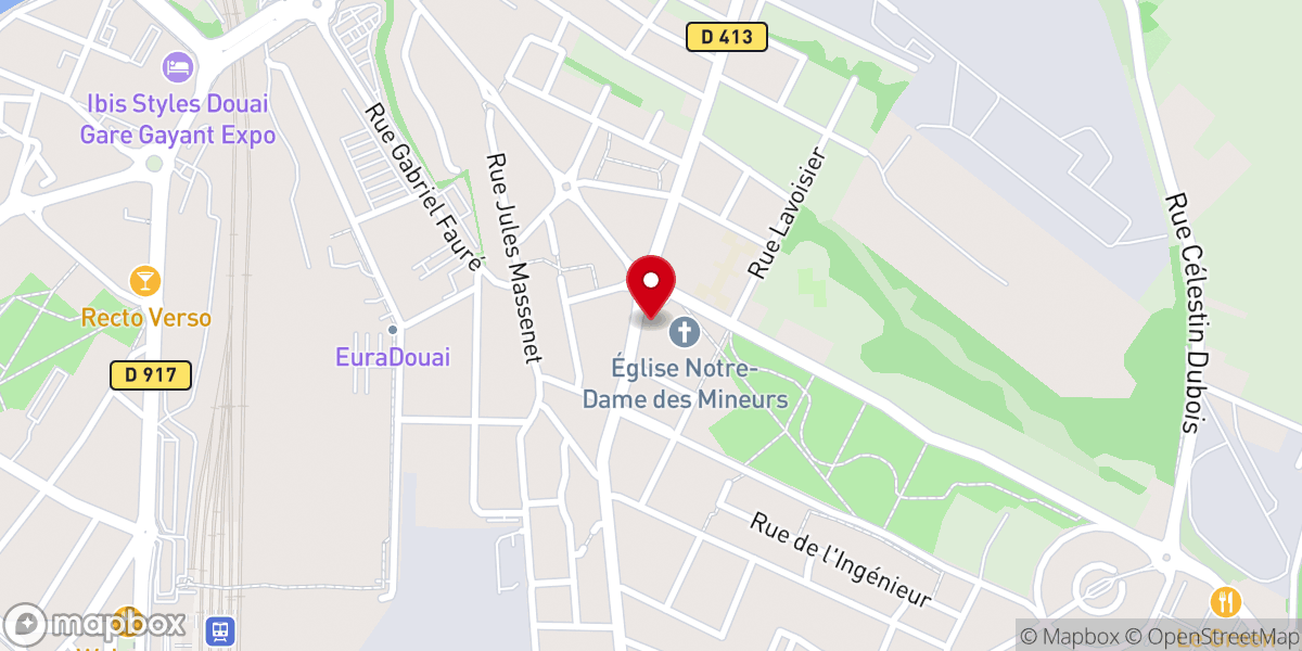 Map showing location of Presbytère catholique Notre-Dame-des-Mineurs