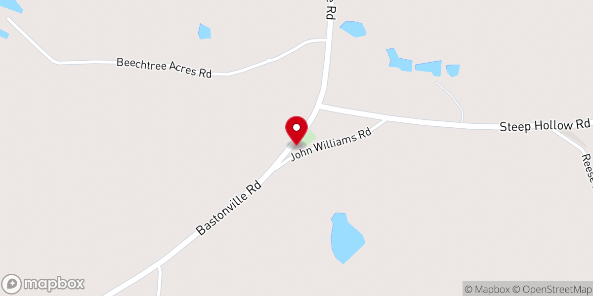 Map showing location of Gibson Church of God