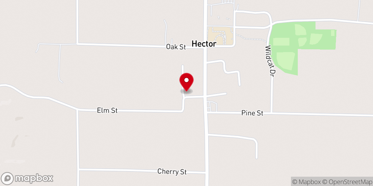 Map showing location of Hector Freewill Baptist