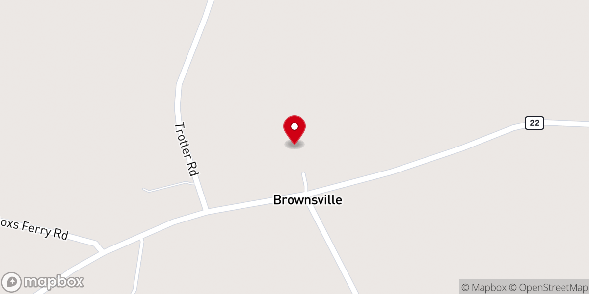 Map showing location of Beulah Memorial Baptist Church