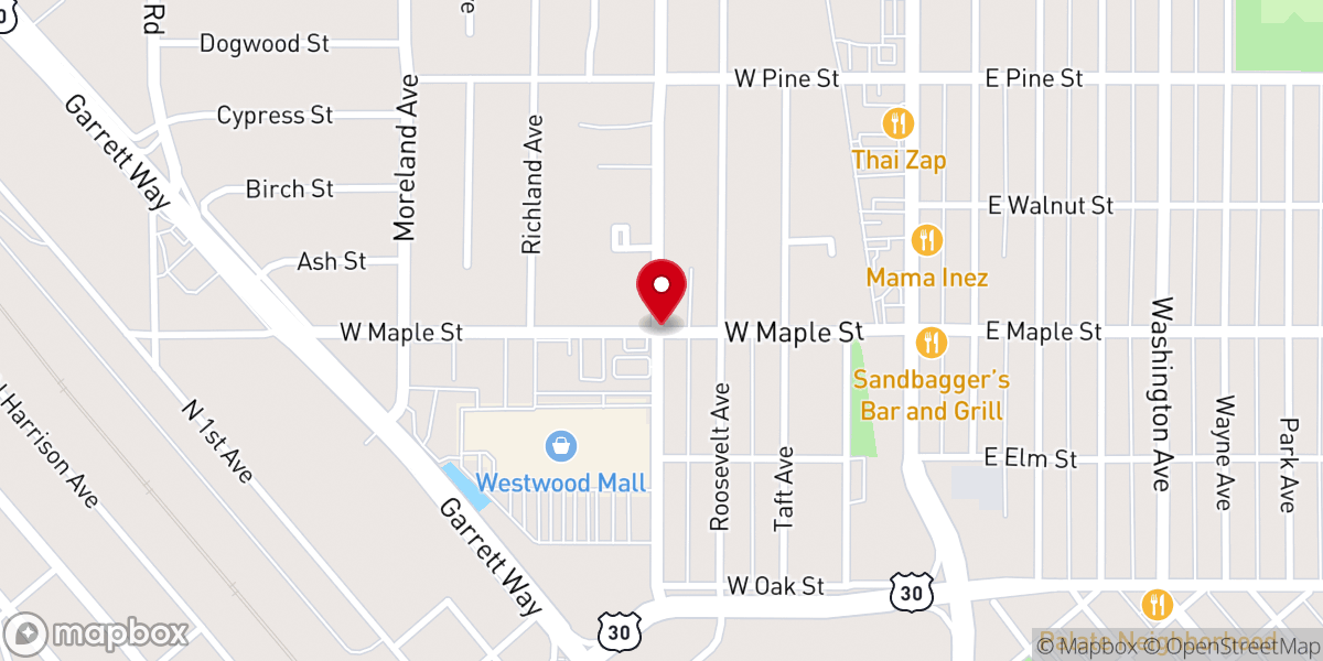 Map showing location of Gate City Baptist Church
