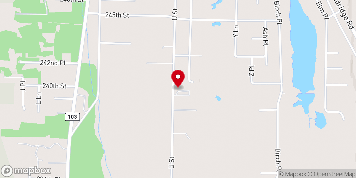 Map showing location of Ocean Park Lutheran Church