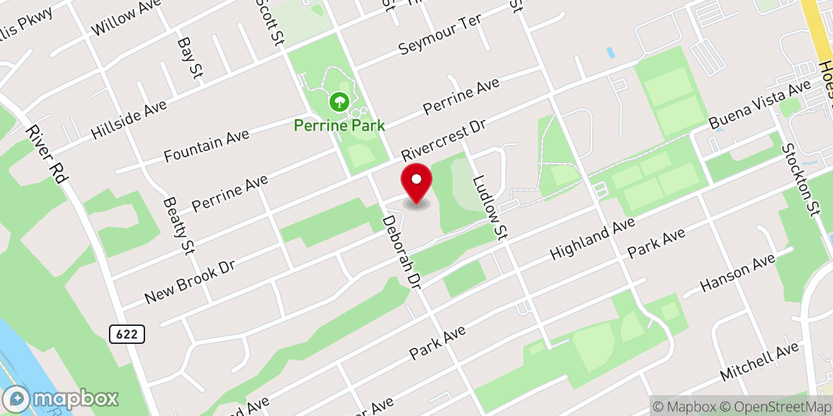 Map showing location of All Saint's Lutheran Church
