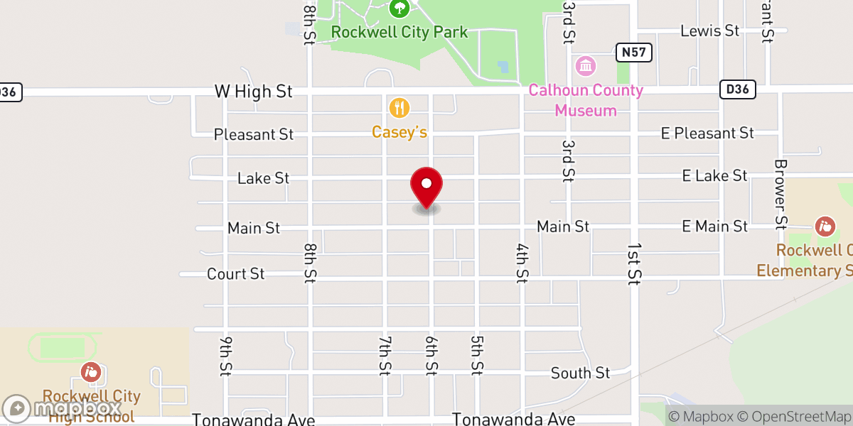 Map showing location of Presbyterian Church